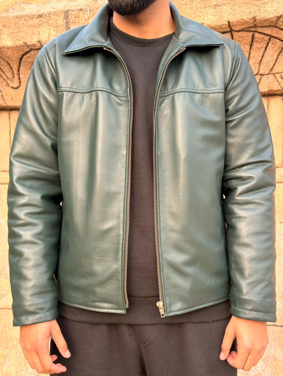The Teal Leather Jacket