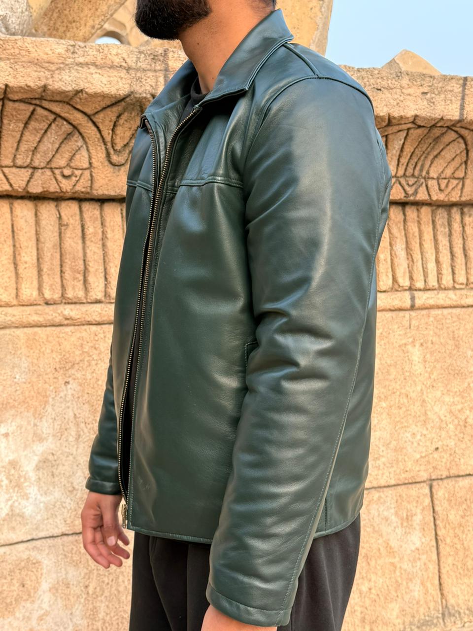 The Teal Leather Jacket