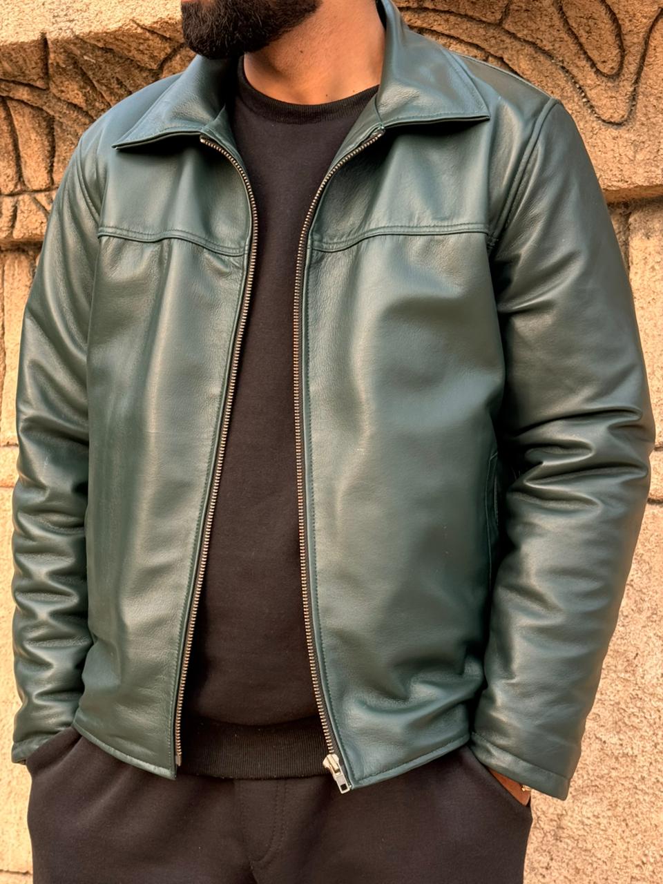 The Teal Leather Jacket