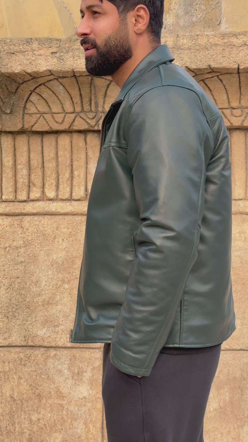 The Teal Leather Jacket