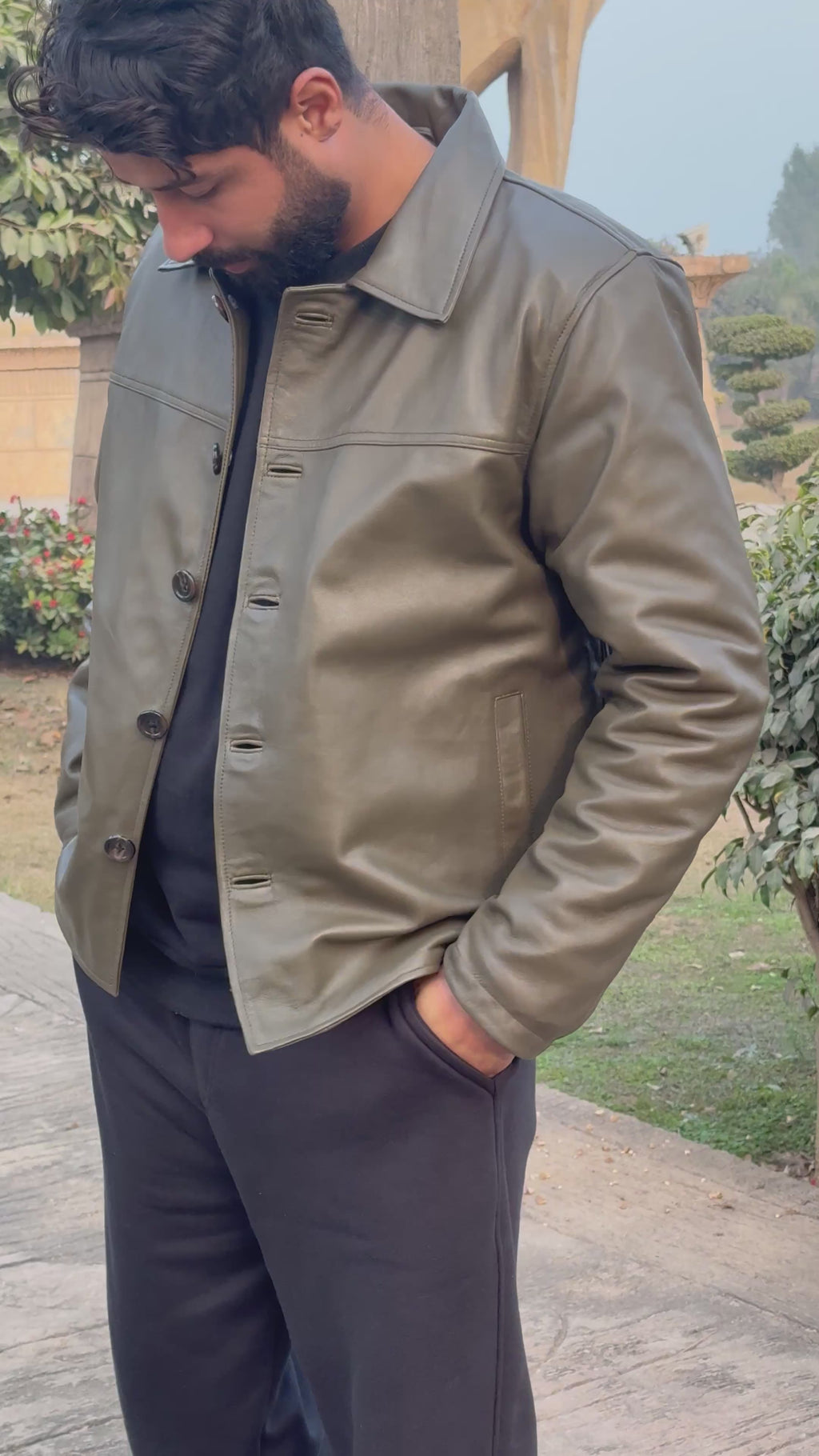 The Olive Leather Jacket